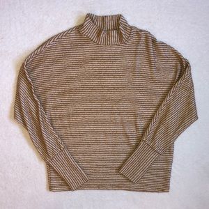 Urban Outfitters Fall Brown Striped Turtleneck Long Sleeve  Sweater